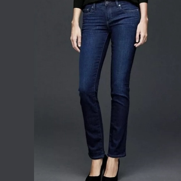GAP Denim - GAP 1969 Real Straight Denim Jeans Dark Wash